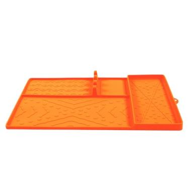 Imagem de Tapete de grelha, tapetes de churrasco para churrasqueira ao ar livre - protetor grande de silicone resistente ao calor, suporte de utensílios, acessórios de chapa para homens, cozinha e balcão