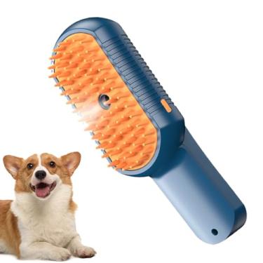Imagem de Escova para gatos com vapor | Escova de derramamento com vapor para gatos, ferramenta multifuncional de cuidados com animais de estimação para remoção e desembaraçamento de pelos