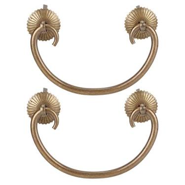 Imagem de Ymiko Puxador de Cobre Antigo Estilo Chinês para Hardware de Armário 2 Puxadores de Gaveta Ajustados