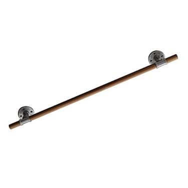 Imagem de Corrimãos de escada antiderrapantes de madeira maciça de madeira natural, uso doméstico contra a parede, grades internas do sótão para idosos, hastes de suporte de corredor (tamanho: 30 cm)