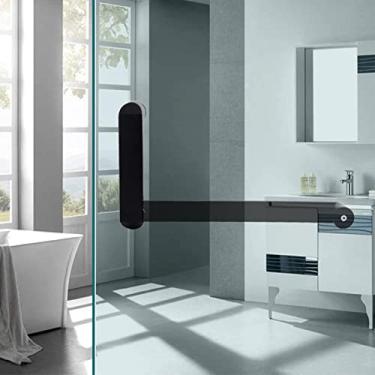 Imagem de STXYANGV Puxador de porta de celeiro puxador lateral de porta deslizante puxador de porta de aço inoxidável, puxadores de porta de vidro de metal para banheiro/maçaneta/aderência (tamanho: 185 mm +