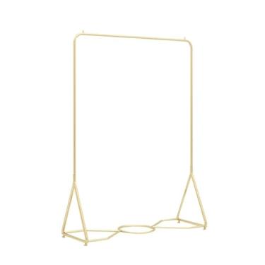 Imagem de Cabide independente, cabideiro de metal dourado para quarto e sala de estar, suporte de exibição de roupas multifuncional, 120 x 40 x 150 cm (150 x 40 x 150 cm) (preto 100 x 40 x 150 cm)