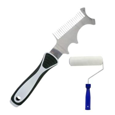 Imagem de Pente Para Pincéis De Pintura | Suprimentos Para Reparação E Manutenção Doméstica Com Função De Abridor De Latas | Ferramenta De Limpeza Para De Pintura | Para Pintores Profissionais, DIYers,