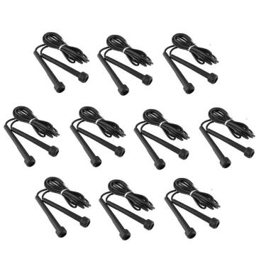 Imagem de Kit 10 Cordas de Pular em PVC com Rolamento Yangfit-Unissex