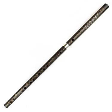 Imagem de Flauta de bambu clássica instrumento musical chinês tradicional Dizi flauta transversal para iniciantes (cor: tecla D)