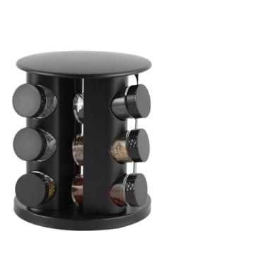 Imagem de Porta Condimentos Giratorio，Porta Temperos， Porta Condimentos Giratório Tempero com 12 potes de Vidro 90G(9 Potes)