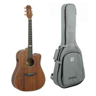 Imagem de Violão Aço Eletrico Strinberg Sd300C Ks Koa Satin C/Bag
