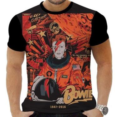 Imagem de Camiseta Camisa Personalizada Rock David Bowie Glan 8 - Obsidiana Co, 