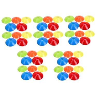 Imagem de rockible Conjunto de 50 cones de agilidade para marcação de campo de futebol, acessórios para treino de agilidade no campo de futebol.