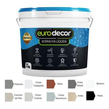 Imagem de Borracha Líquida Impermeabilizante Isolante Alta Duração Eurodecor 4kg
