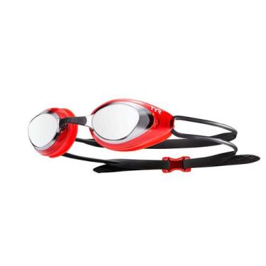 Imagem de Óculos De Natação Adulto Blackhawk Racing Mirrored TYR, Vermelho, Prat