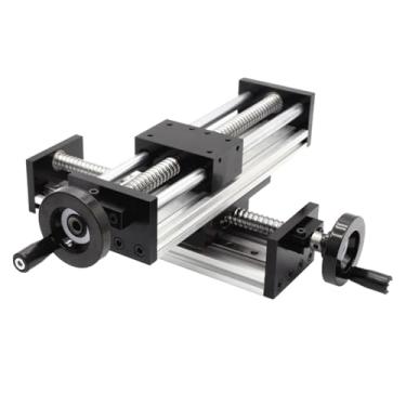 Imagem de Parafuso de esfera de eixo XY Guia linear trilho de movimento deslizante CNC módulo atuador de eixo linear manual ferramenta de gravação de viagem (sem escala, 300 x 300)