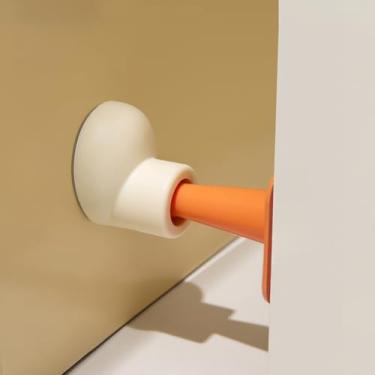 Imagem de Bonitos batentes de porta para protetor de parede, maçaneta de porta, protetor de parede, amortecedores autoadesivos fortes reutilizáveis para escritório em casa