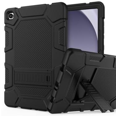 Imagem de Rantice Capa para Samsung Galaxy Tab A9+/A9 Plus de 11 polegadas, capa protetora resistente à prova de choque com suporte para Galaxy Tab A9+/A9 Plus de 11 polegadas (SM-X210/X216/X218), preta