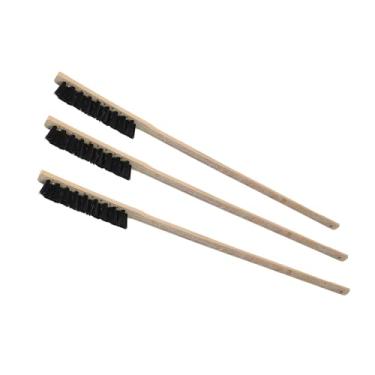 Imagem de Acouto Conjunto de Escova de Limpeza de Gaiola de Pássaros de Madeira de 3 Peças Com Alça Limpeza Fácil - e Escovas de Gaiola Resistentes - Suprimentos Essenciais de de de Pássaros Grandes, Médias e