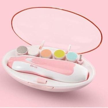 Imagem de Cortador Elétrico Aparador Lixa Unha Bebê Recém Nascido | Silencioso e Suave | Livre de BPA, Não Tóxico | Kit Completo com Estojo para Viagem | Cuidado Seguro COR ROSA