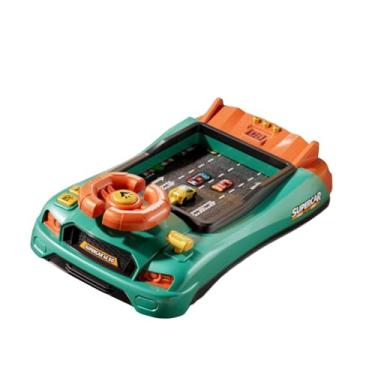 Imagem de oshhni Simulador de direção com volante, leve e musical, brinquedo educativo para meninos de 3, 4, 5 e 6 anos, Versão com Temporizador Verde