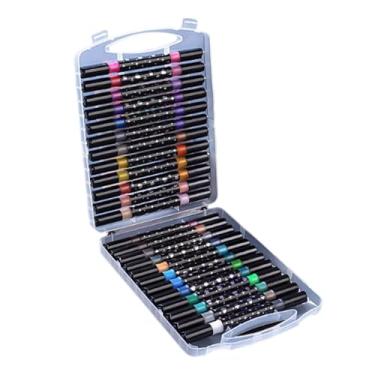 Imagem de Fancyes Canetas com Glitter, Canetas de Tinta para Desenho Colorido, Marcadores Artísticos de Ponta Dupla, Marcadores para Colorir para Meninas, Páscoa, Escol, 24 Varetas