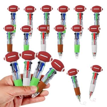Imagem de Zhirlyn Canetas de futebol americano mini caneta multicolorida em uma 4 em 1 kawaii, canetas esferográficas legais a granel para lembrancinhas de festa de aniversário, materiais para professores