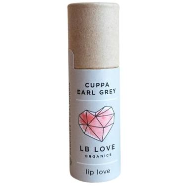 Imagem de LB Love Organics Protetor labial sem plástico | Protetor labial orgânico jumbo | Cera de abelha orgânica e à base de plantas | Bálsamo labial natural com zero desperdício (Cuppa Earl Grey)
