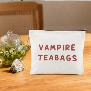 Imagem de Saquinhos de chá de vampiro, bolsa de viagem para mulheres, homens, acessórios de vampiro, bolsa de armazenamento para amigas, irmãs, presentes de Natal para amantes de chá, recipientes organizadores