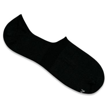 Imagem de Meia Super Invisível Mash Algodão Com Silicone Sem Cano, Preto, 34-38
