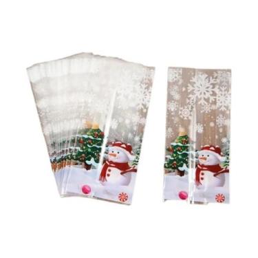 Imagem de Sacos De Doces De Natal Papai Noel Boneco De Neve 25 50pcs Embalagem D