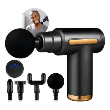 Imagem de Massageador Pistola Elétrica Profissional Muscular Portátil Aparelho Fisioterapia Corporal, 6 Velocidades