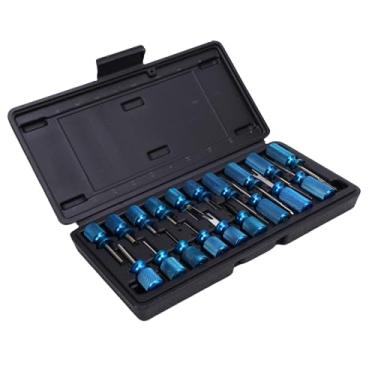 Imagem de aqxreight Kit de Remoção de Terminal Elétrico de 19 Peças de Alumínio Em Aço Inoxidável Ajuste do Pino do Chicote de Fios Conjunto de Ferramentas de Liberação Conector Terminal H Kit de Remoção de