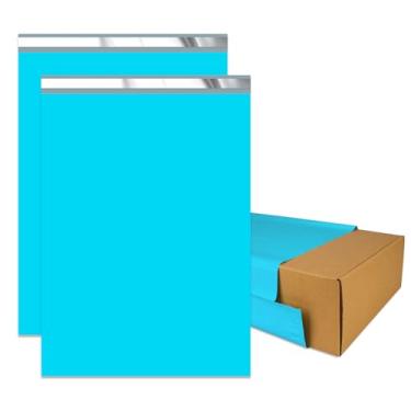 Imagem de Vapulcio Envelopes de poliéster 40,6 x 53,3 cm, 10 peças, envelopes de plástico azul com espessura de 2,36 mm, sacos de envio impermeáveis e resistentes a rasgos para roupas, sacos de poliéster
