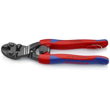 Imagem de KNIPEX Ferramentas - Cortador de parafuso compacto CoBolt multicomponente, acessório amarrado, ângulo de 20 graus (7122200TBKA)