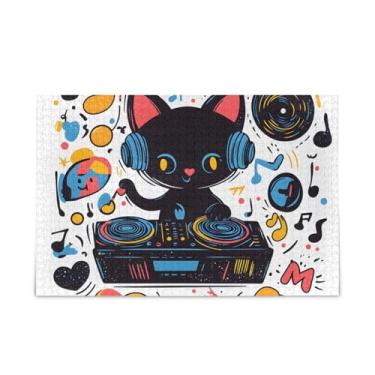 Imagem de 1000 Piece Cute Cat Black Wooden and Paper Jigsaw Puzzles with Storage Bag Puzzle for Teens