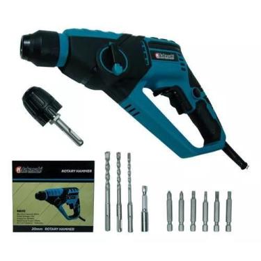 Imagem de Martelete Furadeira E Parafusadeira 1.000w Profissional 12pc - Nakasak