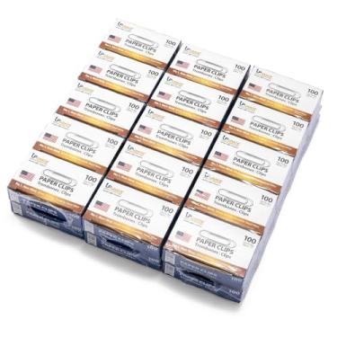 Imagem de Clipes de papel antiderrapantes nº 1 atualizados, 3000 unidades (30 caixas), prata, feito nos EUA