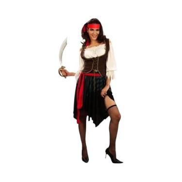 Imagem de Fantasia De Pirata Adulto Conjunto Capitão Jack Sparrow Roupas De Cosp