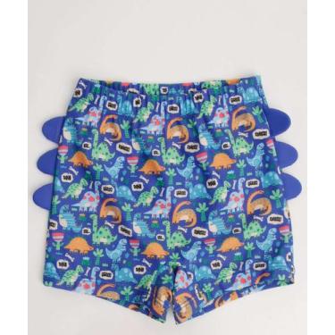 Imagem de Sunga Infantil Estampa Dinossauro MR Tam 4 a 10-59026, Azul, 3