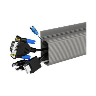 Imagem de Canal De Gestão De Cabos De PVC De 40cm Para Mesa, Organizador De Cabo