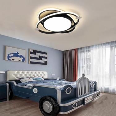 Imagem de Luminária de teto LED dimerizável com controle remoto, 40*40*5cm - 30W - 2400LM, 50*50*5cm - 40W - 3200LM, 60*60*5cm - 36W - 4800LM. Luminária acrílica para sala de estar, quarto infantil, b