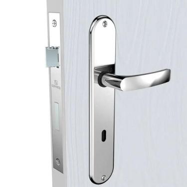 Imagem de Fechadura Pali Reta Banheiro Espelho Cromado 55mm Soprano