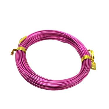 Imagem de YDJIANCAI Fio de artesanato de alumínio multicolorido de 3 mm, rolo de 5 m para escultura, modelagem, embrulho de arame, fabricação de joias, design floral, miçangas e suprimentos de artesanato DIY