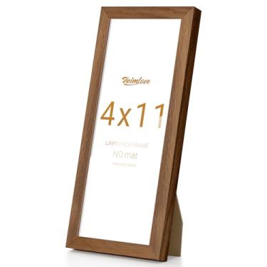 Imagem de Heimlove Moldura de madeira de carvalho Lawrence 10 x 28 cm, molduras de alta qualidade para pendurar na parede ou mesa, molduras 10 x 28 cm natural sem tapete, vidro temperado, kit de parede, cor