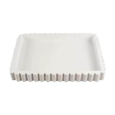 Imagem de KiBcsLic Bandeja de mesa de centro moderna, retangular e elegante, estilo fazenda, para decoração de casa, ideal para esponjas e bancadas de cozinha.