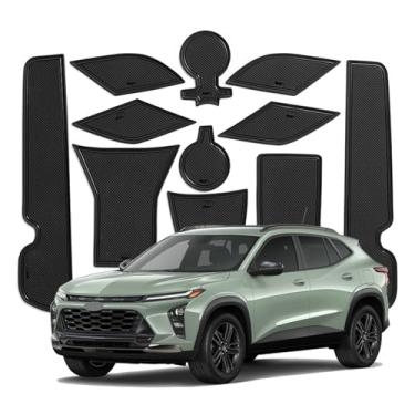 Imagem de VEIROOM Tapetes de suporte de copo para Chevrolet Trax 2024-2025, 13 peças/conjunto, macio, antiderrapante, impermeável, à prova de arranhões, forro para porta para Chevy Trax 2025 2024, acessórios