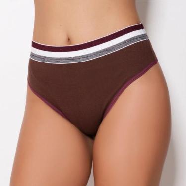 Imagem de Calça Cotton Cós Alto Cor:CaféTamanho:M - Ternura Íntima, Café, M