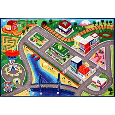 Imagem de Nickelodeon Tapete de estrada da Patrulha Canina HD Digital para quarto de crianças, decoração de parede, tapetes de área 12,7 x 17,7 cm, GG