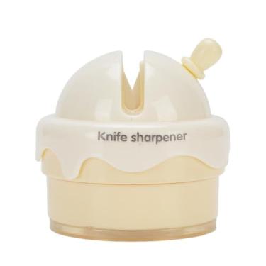 Imagem de Yinhing Apontador de Cortador, Ferramenta de Ventosa Em Miniatura de Afiação Rápida Com Lâmina de Aço de Tungstênio para Tesoura de Cozinha (creme)