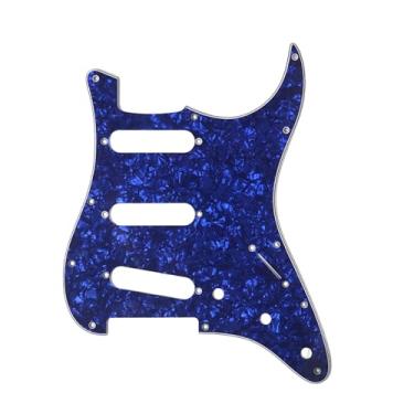 Imagem de menolana Escudo para guitarra portátil com furo para captador, peça de reposição moderna, placa de proteção, acessório para instrumento musical, Azul, Frente
