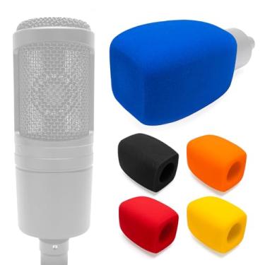 Imagem de Voarmaks Capa de microfone de espuma de para-brisas AT2020 compatível com Audio-Technica AT2020 AT2035 AT2040 AT2050 ATR2500 ATR2500X AT4040 AT4033A AT4050 BP40, 1 peça de filtro pop de microfone