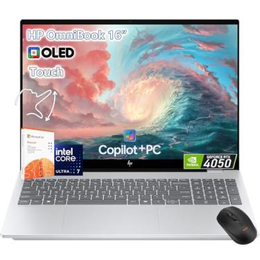 Imagem de HP Laptop OmniBook 7 Touchscreen -40.6 cm OLED 120Hz -Intel Ultra 7 255H Beat AMD Ryzen 9 8945H -RTX 4050 -Windows 11 Pro Office 365-64GB RAM -SSD 2TB -Business College - Computadora Portátil Copilot