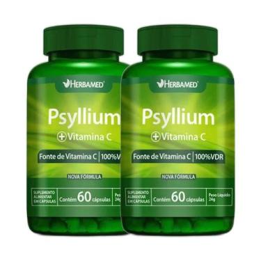 Imagem de Kit 2x Vitamina C Psyllium 60 cps - HERBAMED
